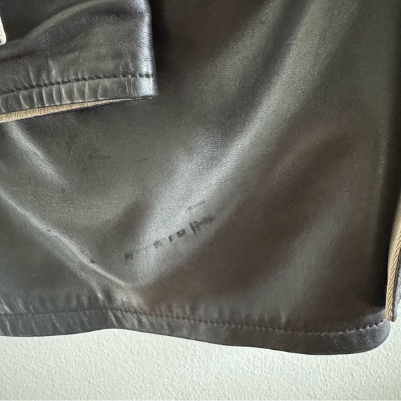 NOI FIRENZE Black Giacca Reversible Leather Jacket size Mens 54 - Picture 2 of 10